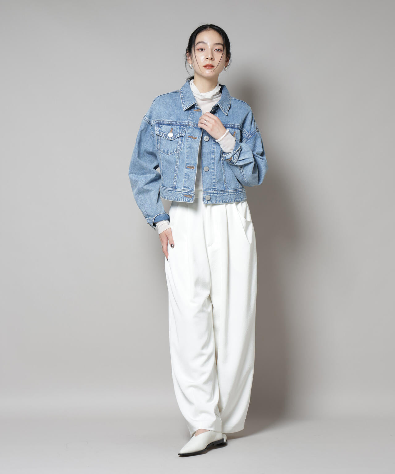SOMETHING/BIG DETAIL DENIM JACKET 6715212007