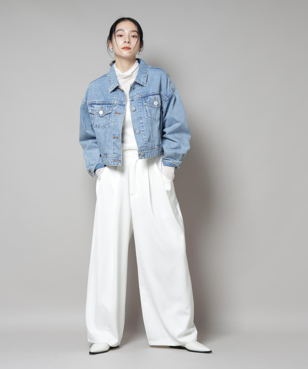 SOMETHING/BIG DETAIL DENIM JACKET 6715212007