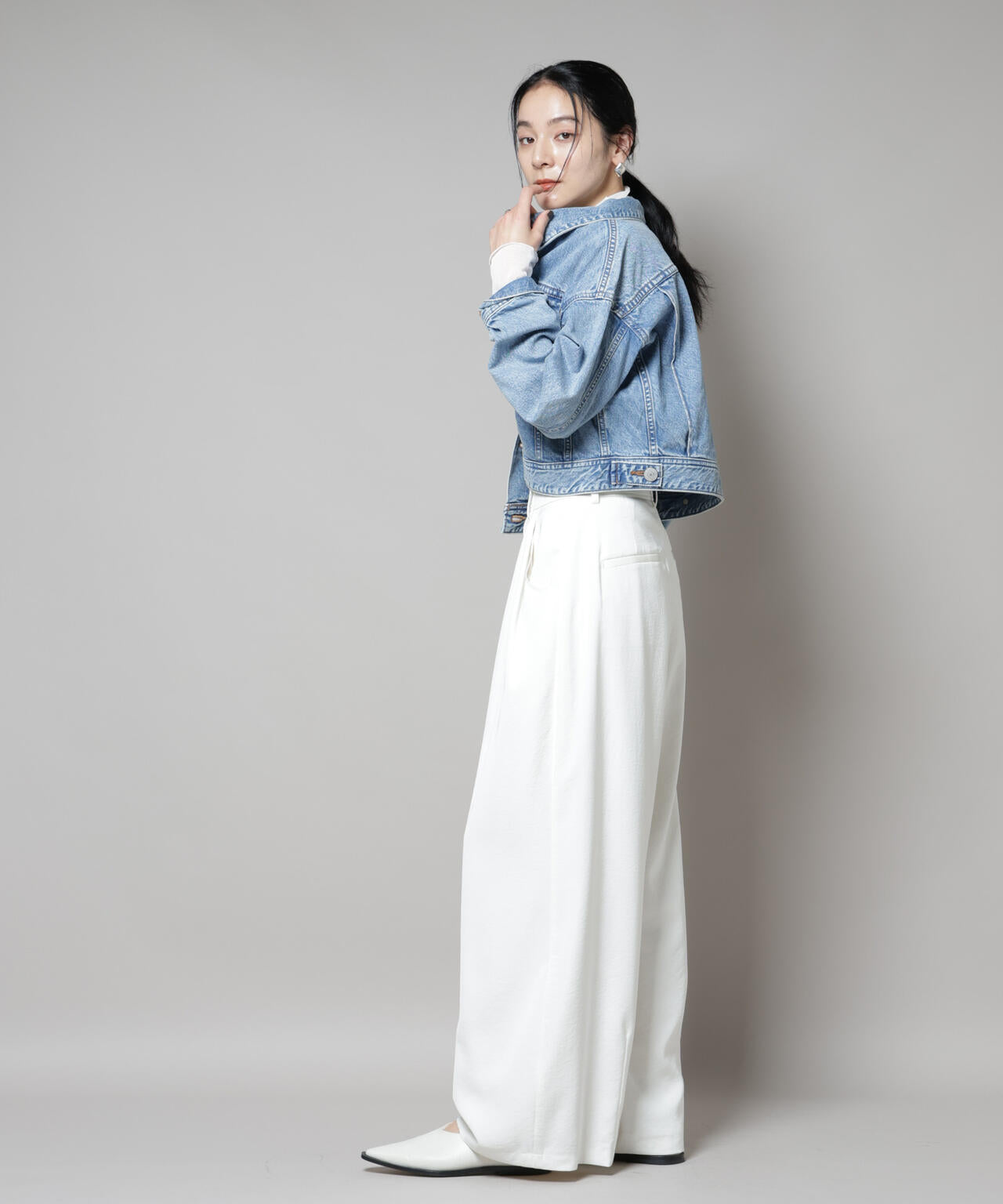 SOMETHING/BIG DETAIL DENIM JACKET 6715212007