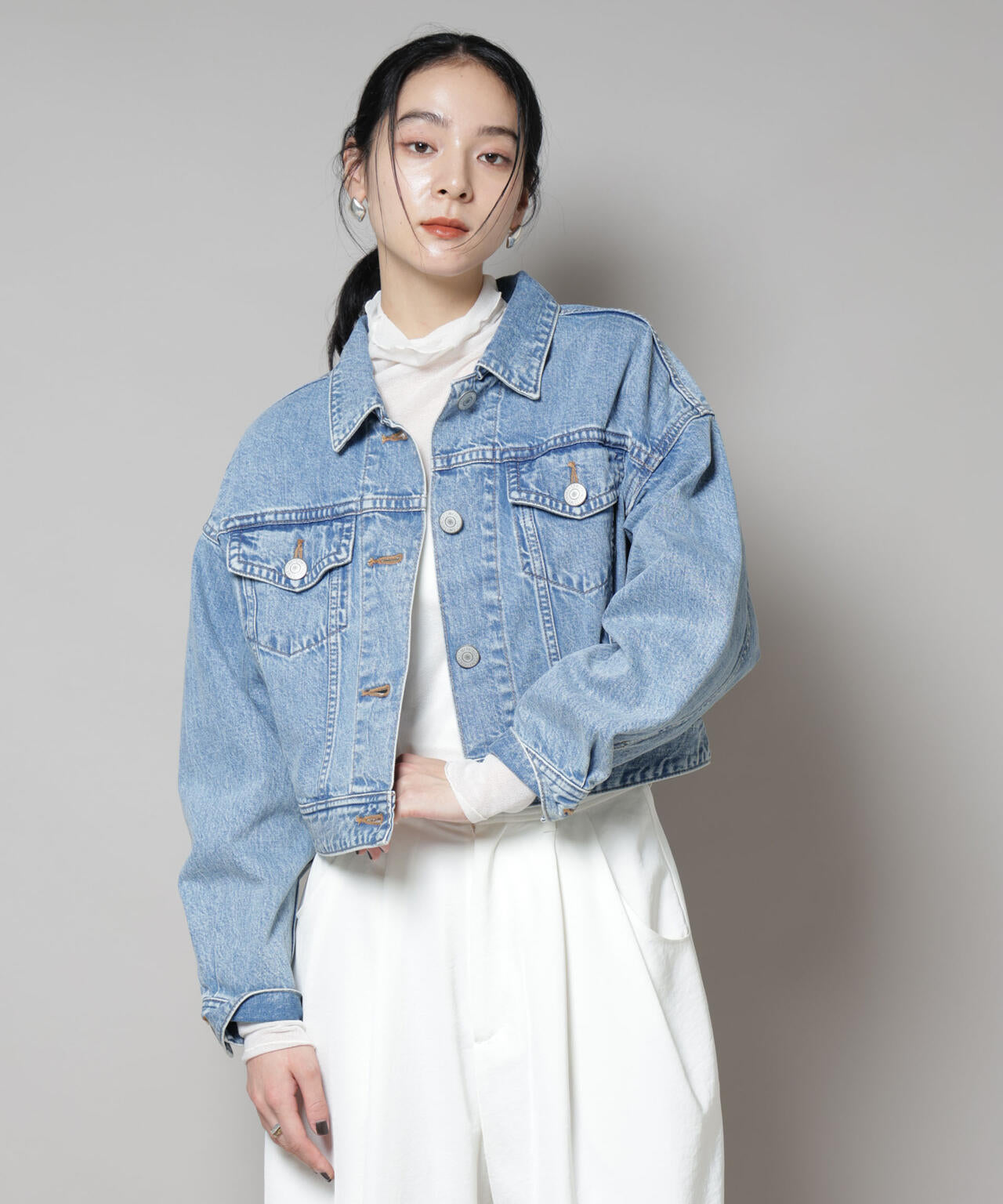 SOMETHING/BIG DETAIL DENIM JACKET 6715212007
