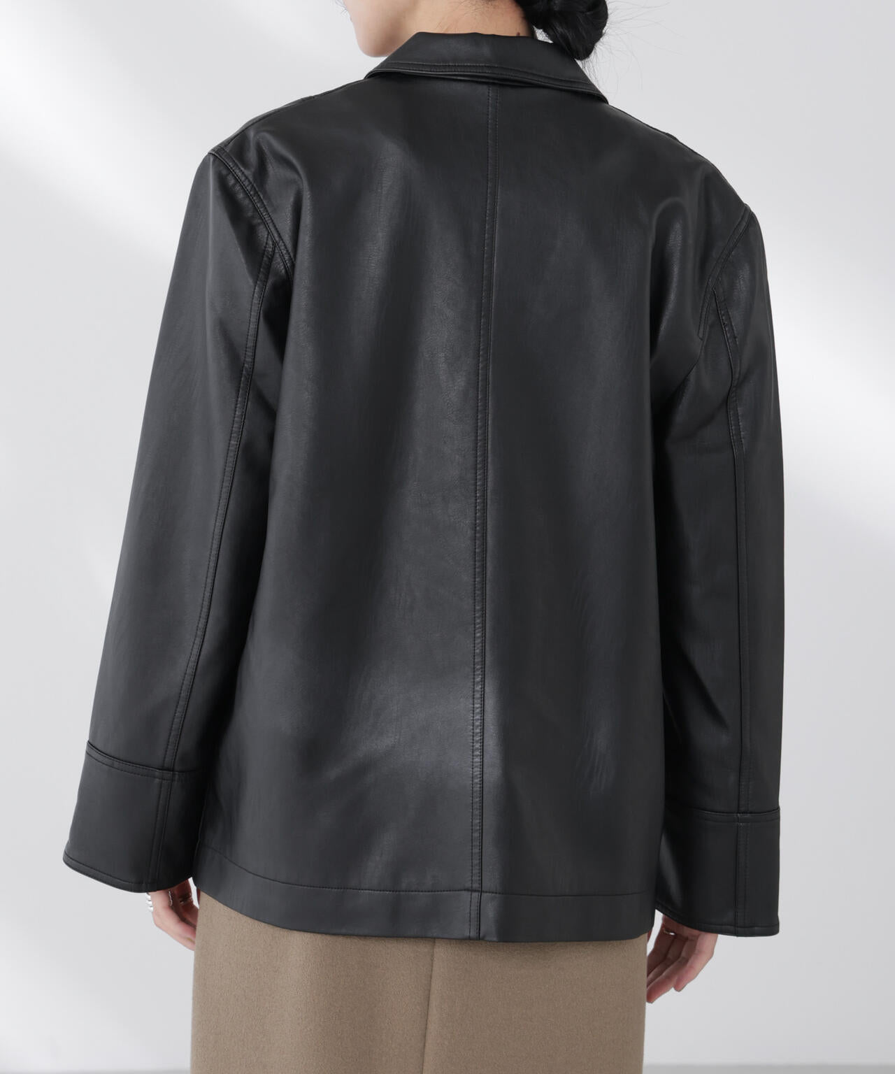 BAUM UND PFERDGARTEN/Textured Faux Leather ジャケット 6715216007