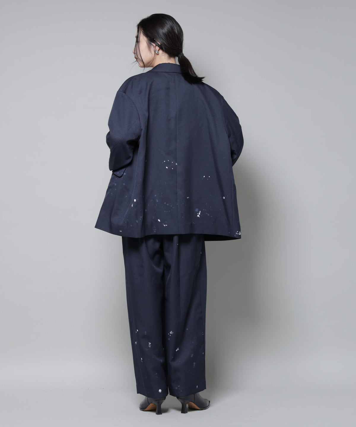 RhodolirioN/Oversized Jacket -Twill Paint(セットアップ可) 6715216012