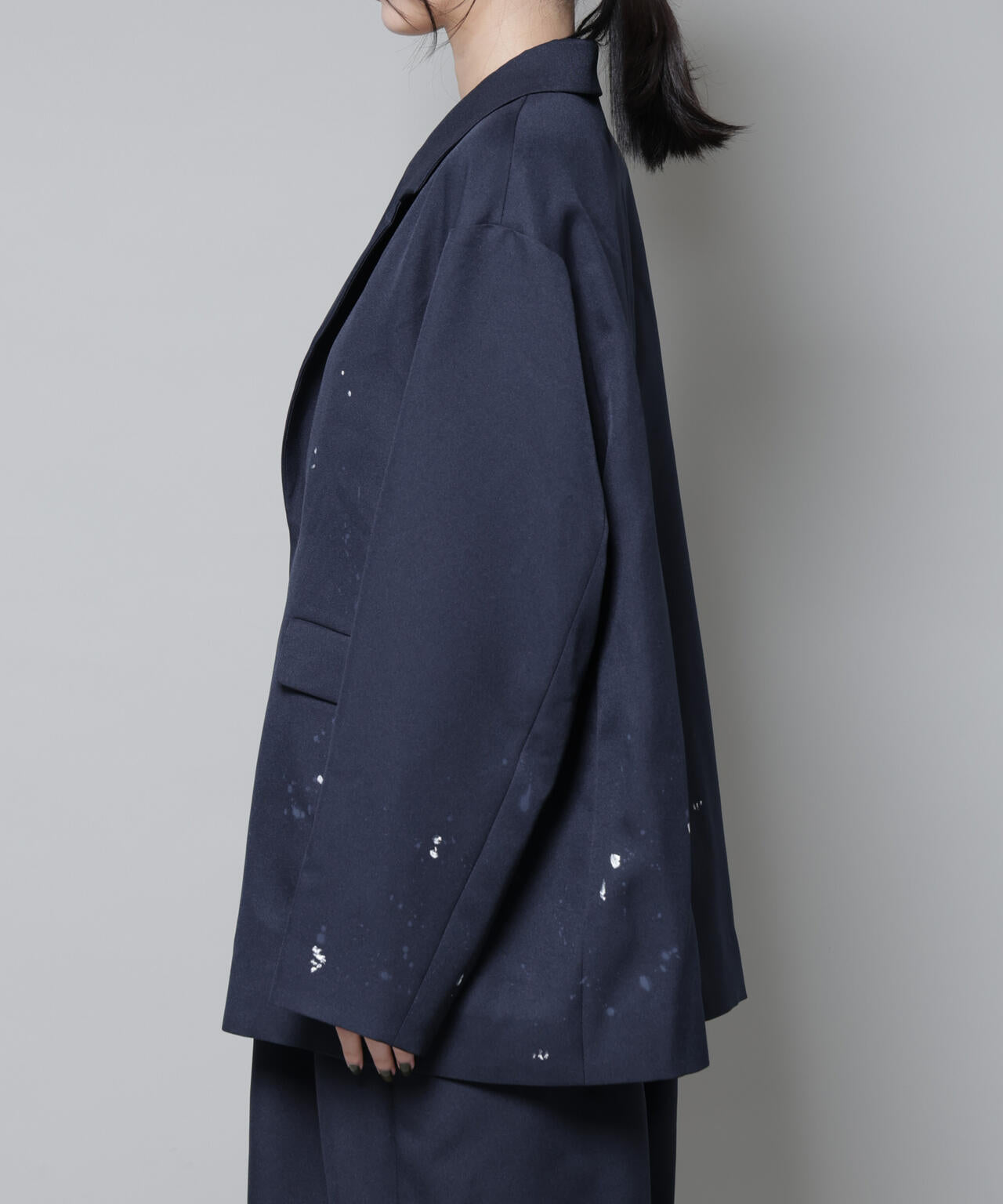 RhodolirioN/Oversized Jacket -Twill Paint(セットアップ可) 6715216012