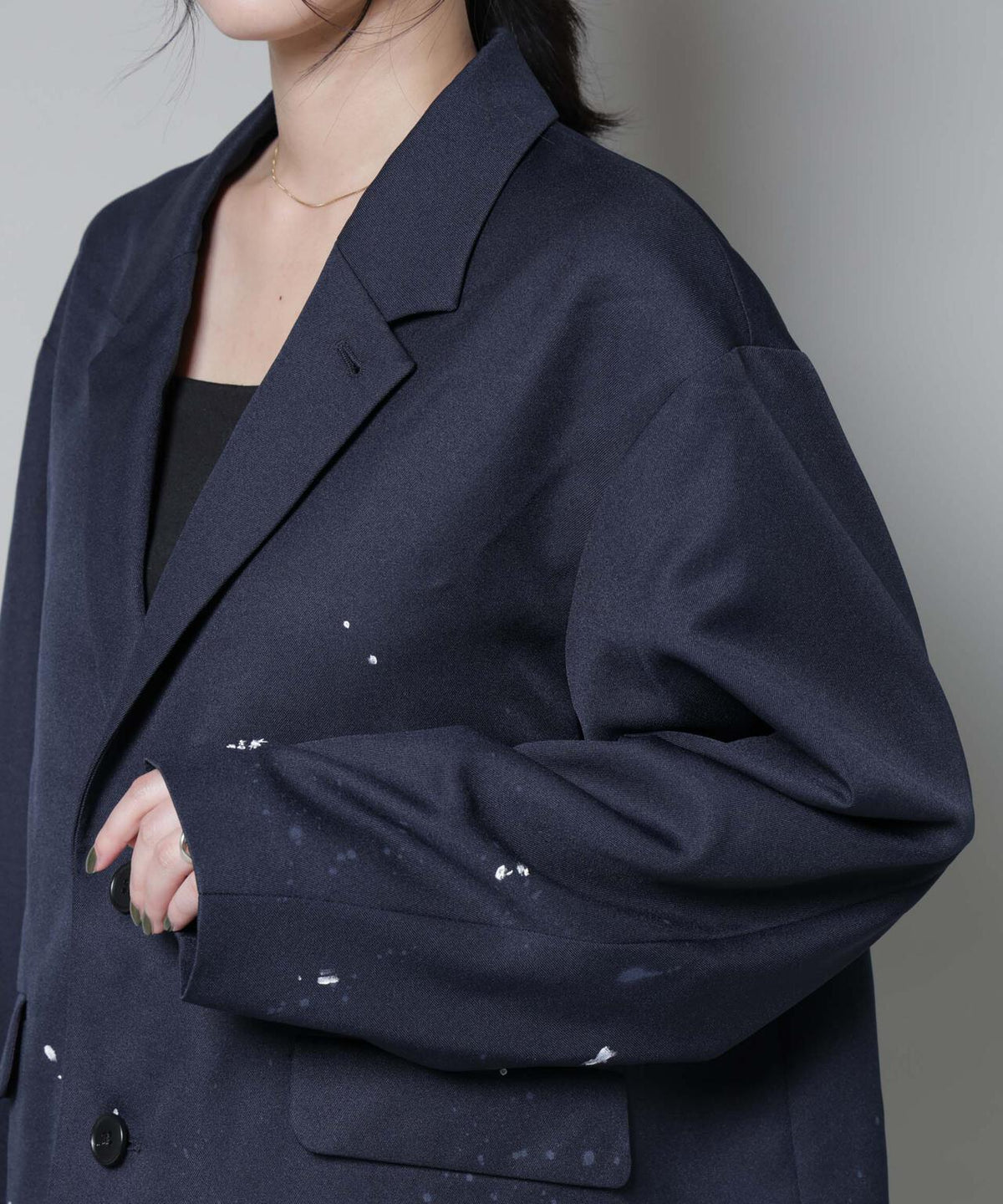 RhodolirioN/Oversized Jacket -Twill Paint(セットアップ可) 6715216012