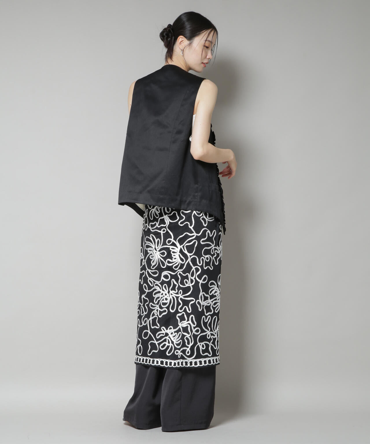 RhodolirioN/Frill Vest - Chino Cloth 6715216013