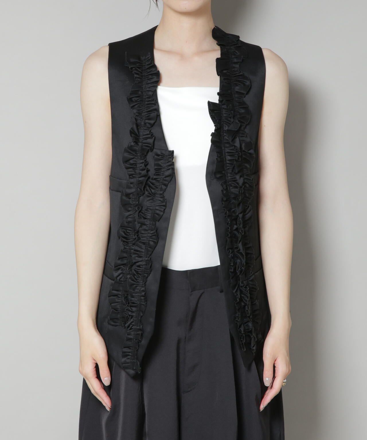 RhodolirioN/Frill Vest - Chino Cloth 6715216013