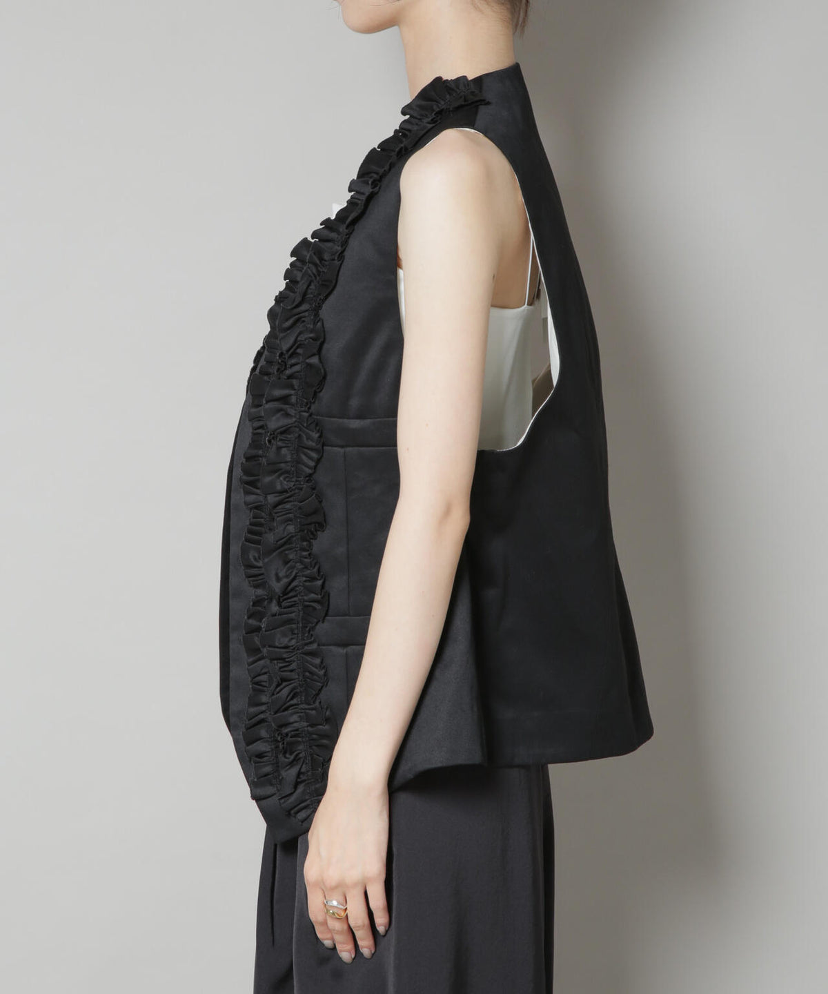 RhodolirioN/Frill Vest - Chino Cloth 6715216013