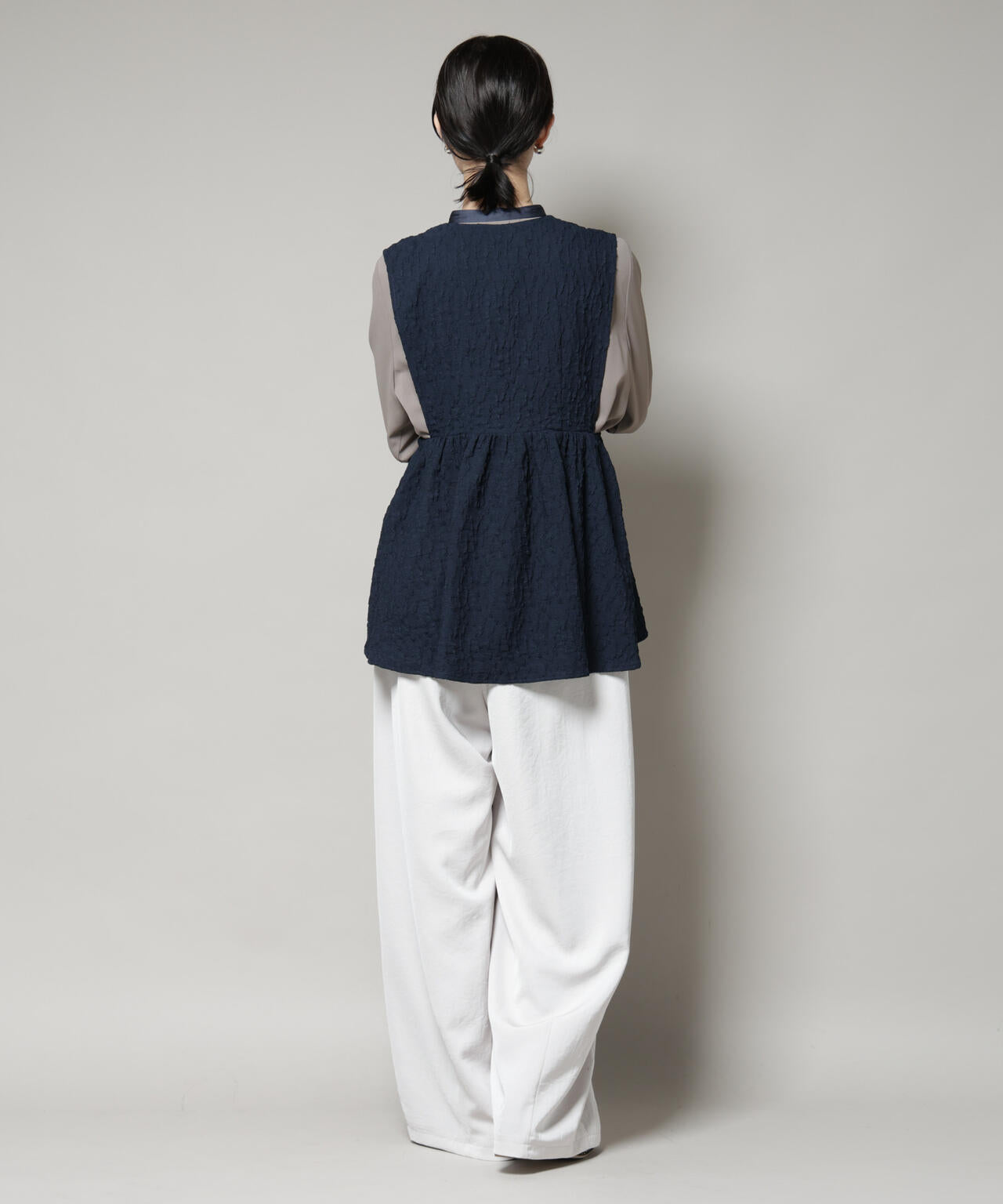 troisiemechaco/PUFFY JACQUARD ジレ 6715216016