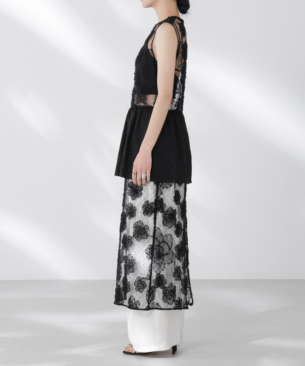 BAUM UND PFERDGARTEN/Flower Lace ワンピース 6715219040