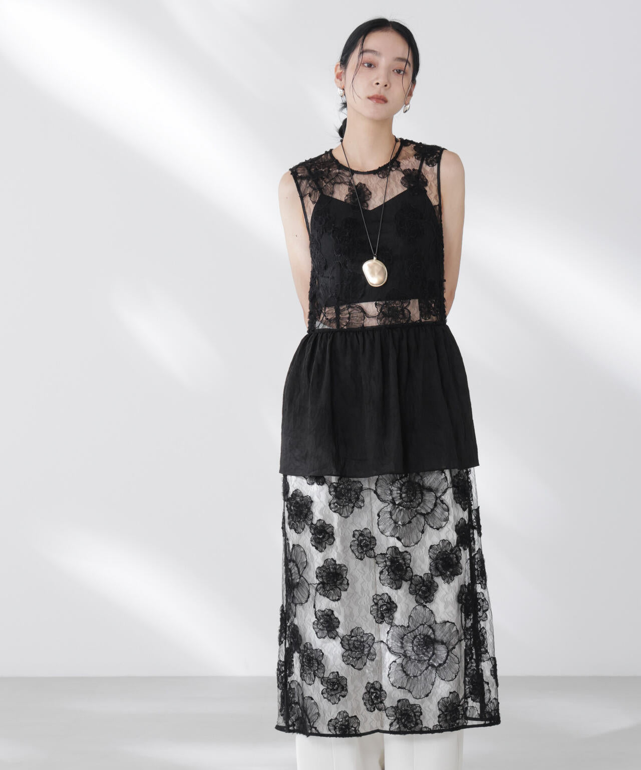 BAUM UND PFERDGARTEN/Flower Lace ワンピース 6715219040