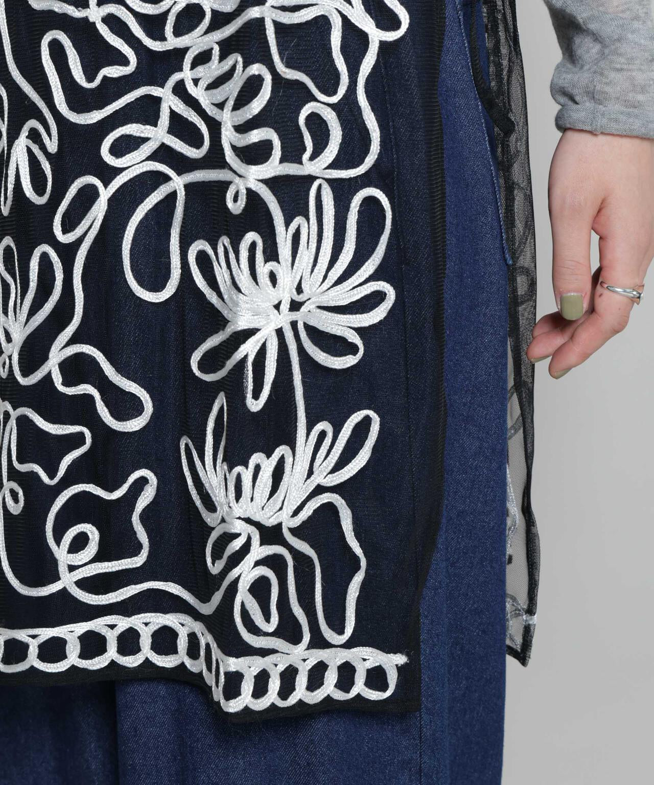 Sara mallika/TULLETAPEEMBRIODERY CAMI DRESS 6715219041