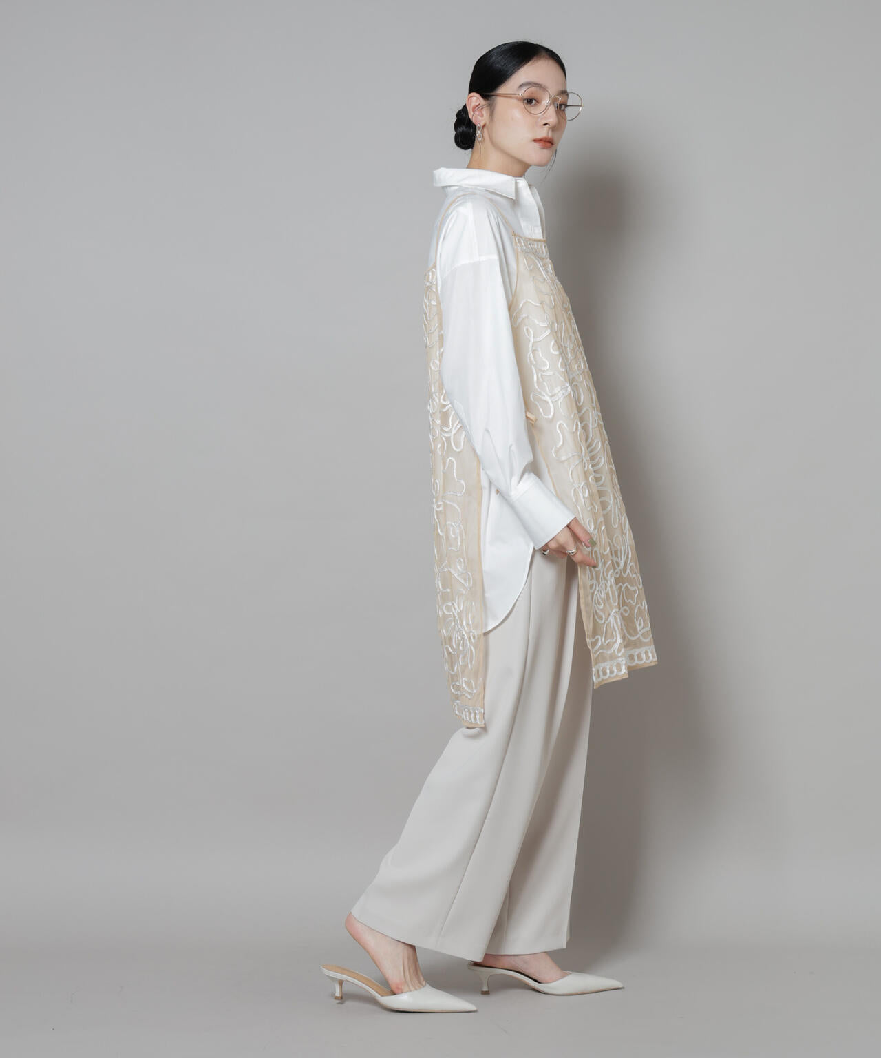 Sara mallika/TULLETAPEEMBRIODERY CAMI DRESS 6715219041