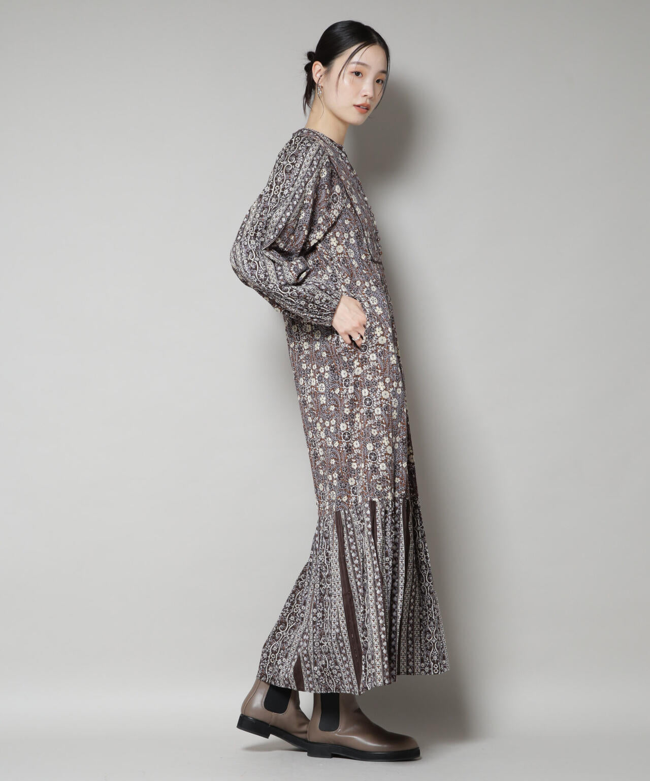 Sara mallika/FLOWER PRINT YOKE DRESS 6715219042