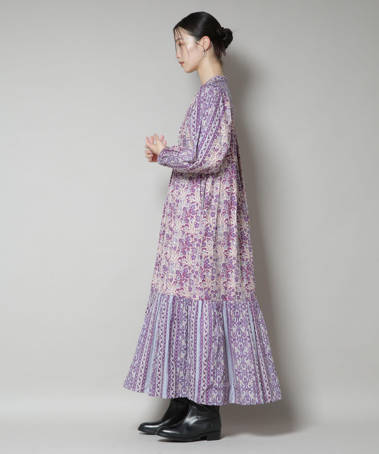 Sara mallika/FLOWER PRINT YOKE DRESS 6715219042
