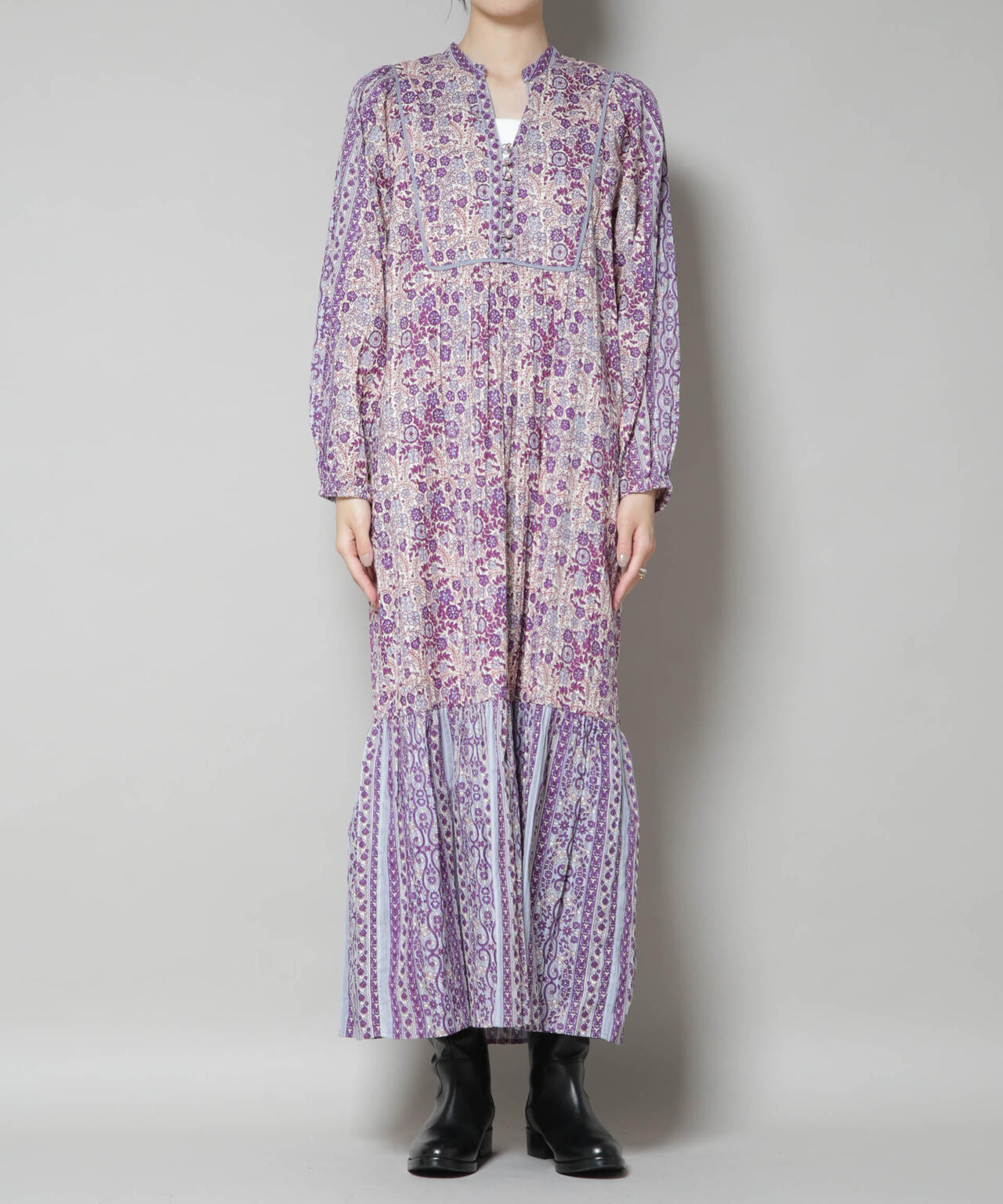 Sara mallika/FLOWER PRINT YOKE DRESS 6715219042