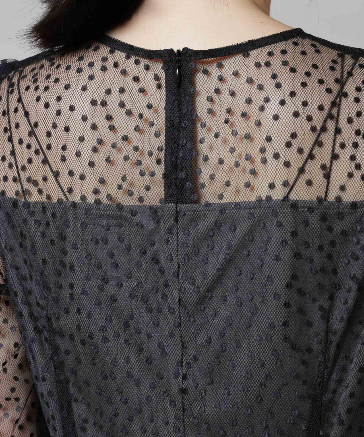 troisiemechaco/ドットチュールジャガードワンピース 6715219045