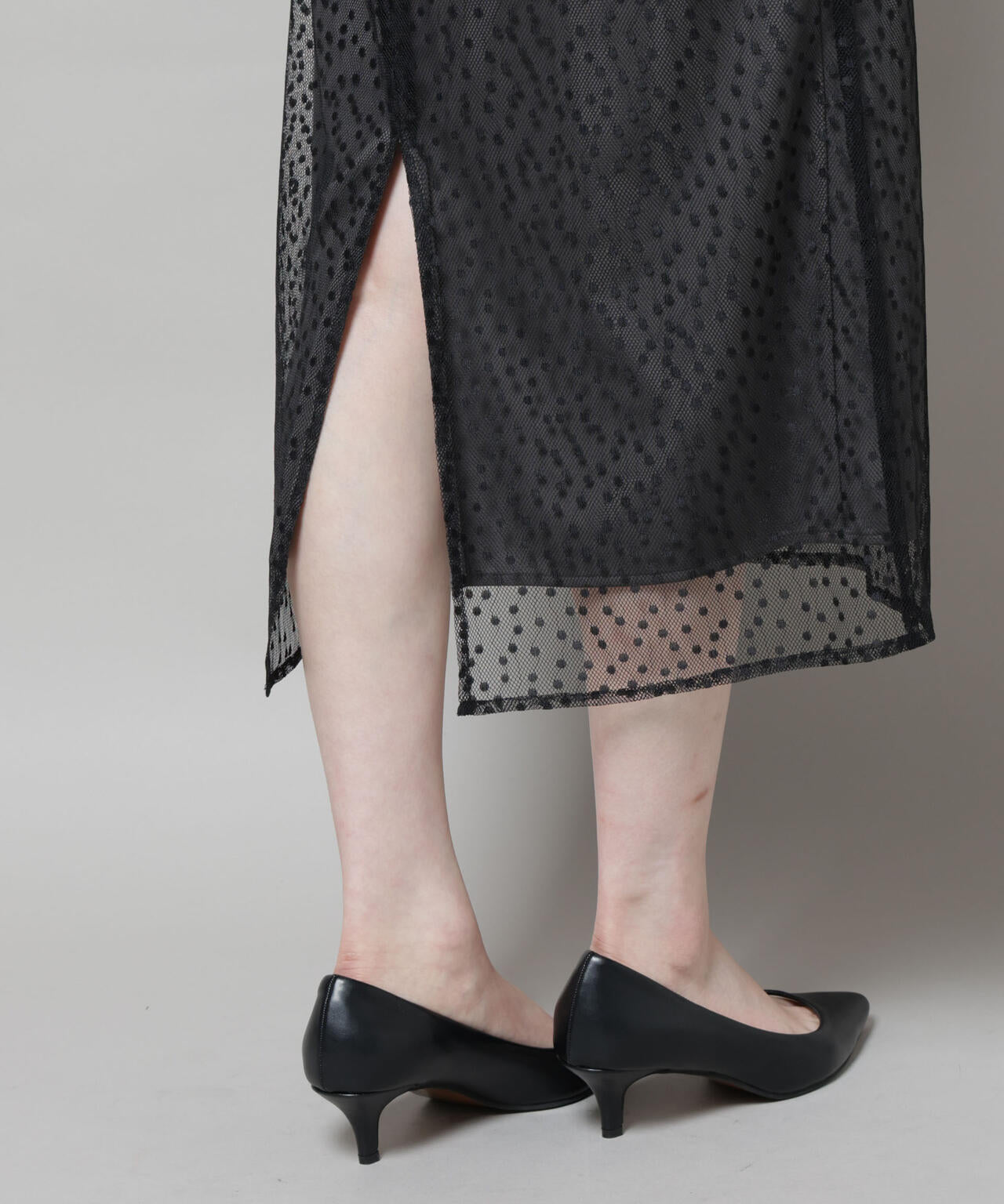 troisiemechaco/ドットチュールジャガードワンピース 6715219045