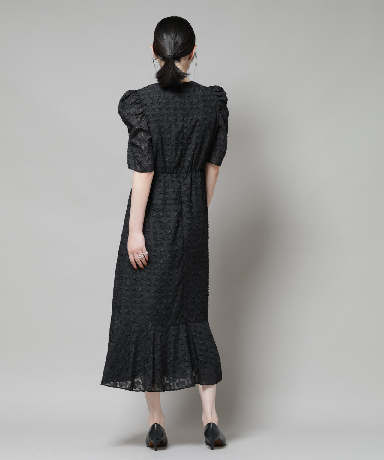 troisieme chaco/カットジャガードワンピース 6715219046