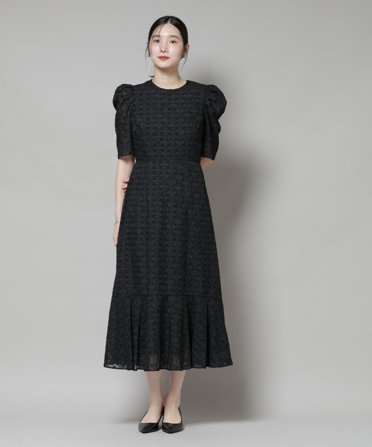 troisieme chaco/カットジャガードワンピース 6715219046