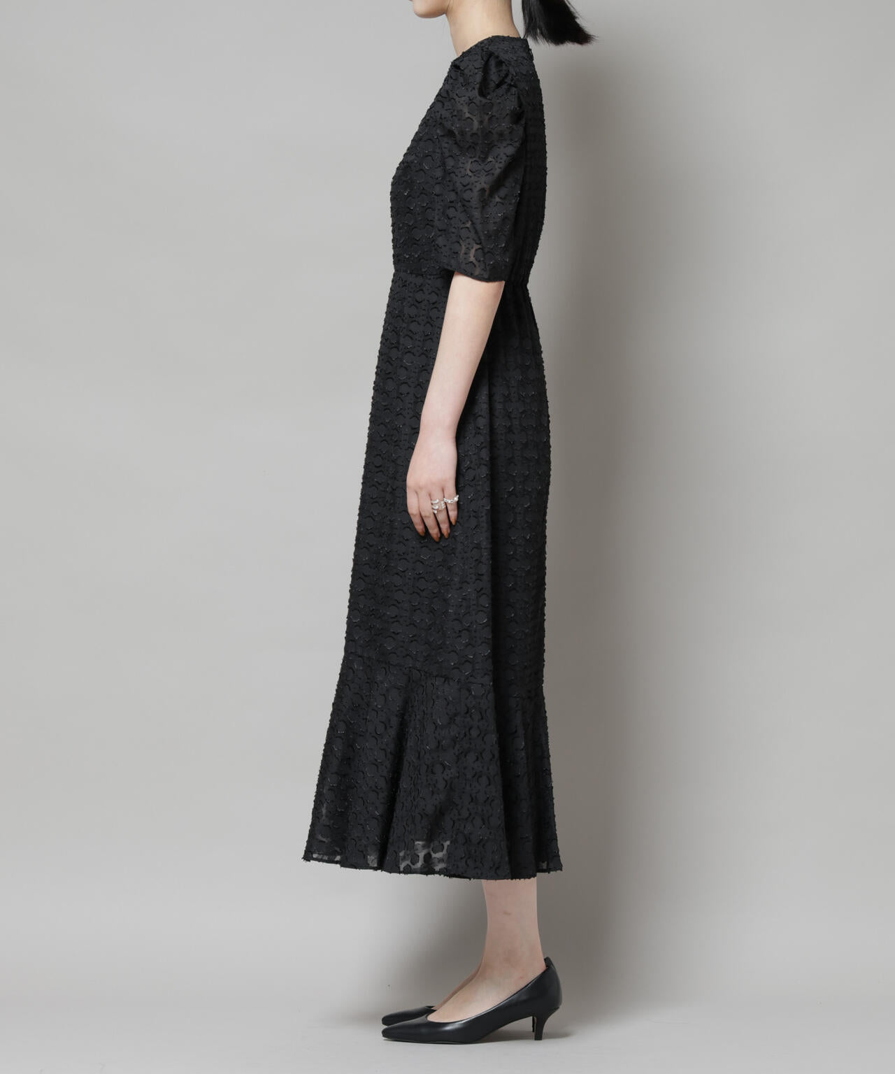 troisieme chaco/カットジャガードワンピース 6715219046