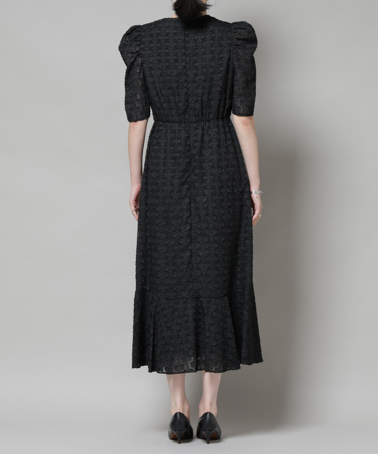 troisieme chaco/カットジャガードワンピース 6715219046