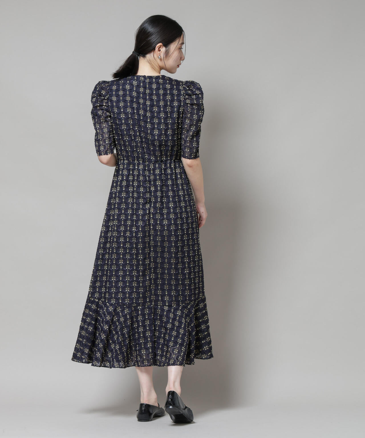 troisieme chaco/カットジャガードワンピース 6715219046