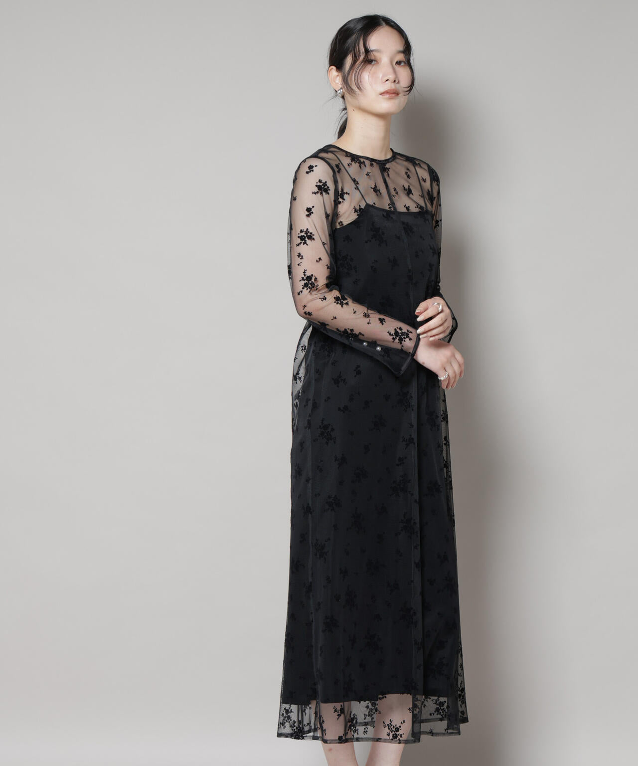 kaene/フロッキーベロア2wayドレス 6715219049