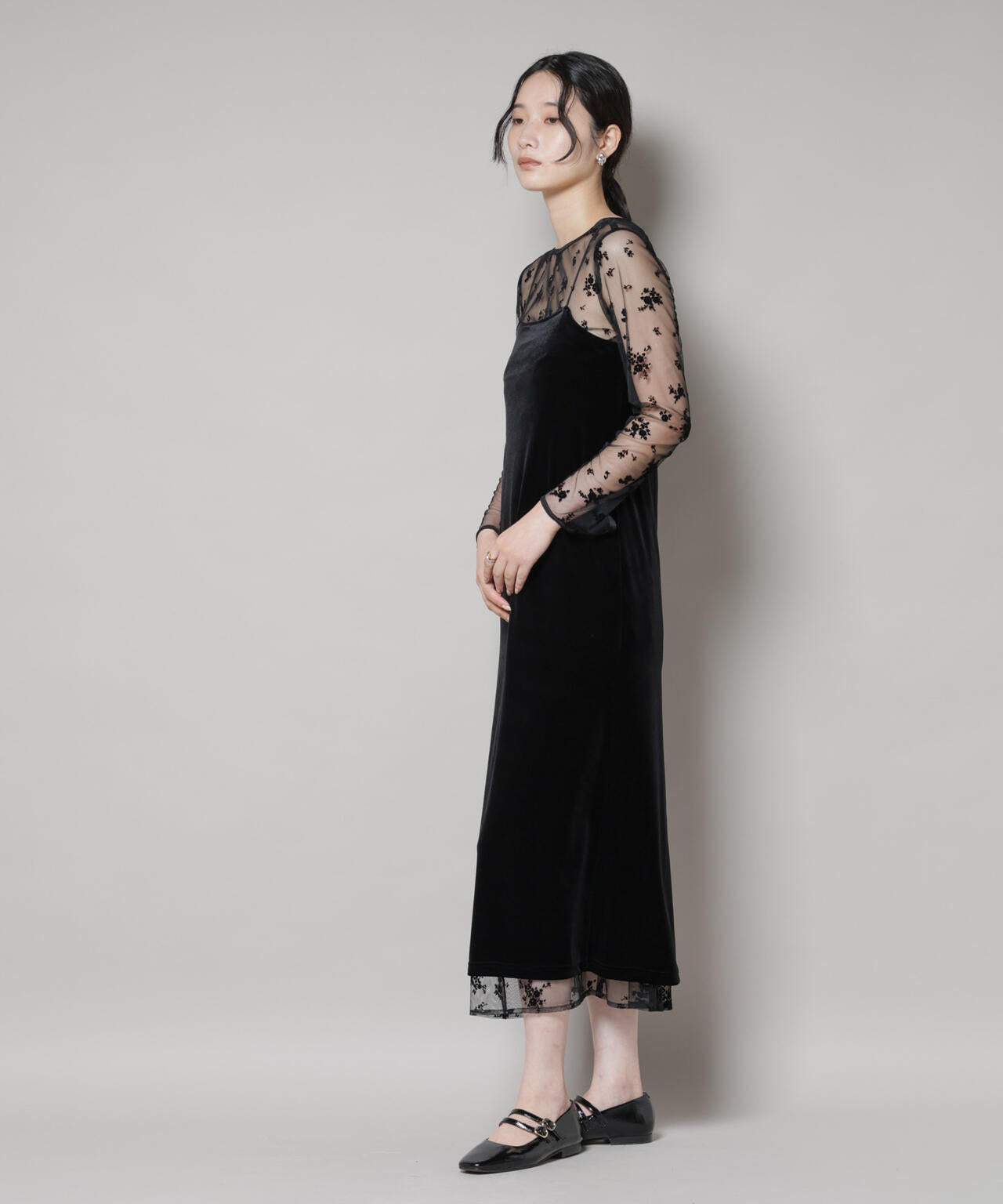 kaene/フロッキーベロア2wayドレス 6715219049
