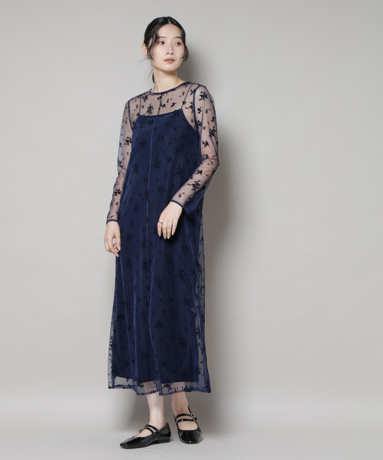 kaene/フロッキーベロア2wayドレス 6715219049