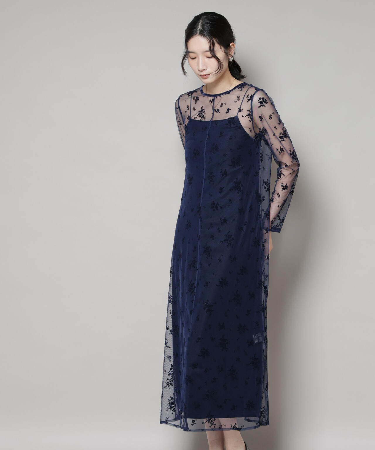 kaene/フロッキーベロア2wayドレス 6715219049
