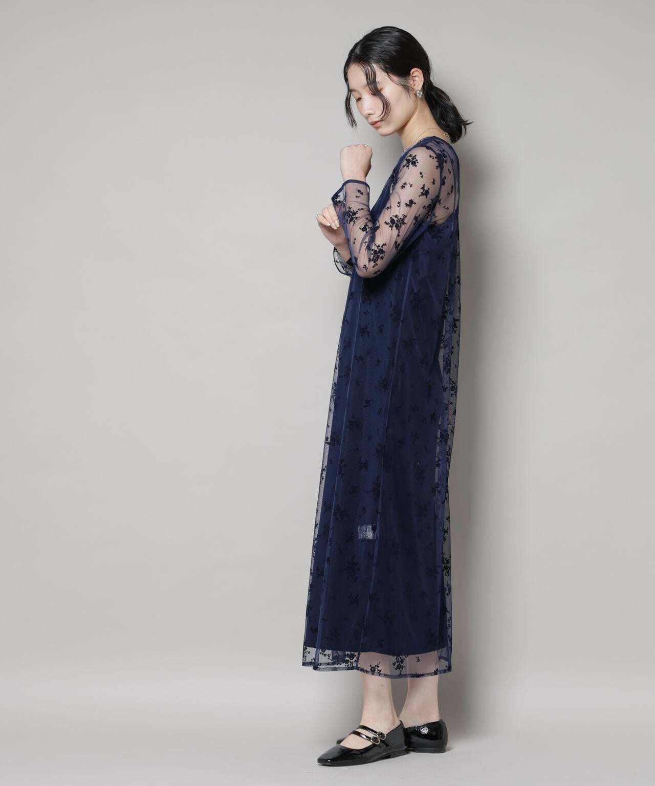 kaene/フロッキーベロア2wayドレス 6715219049