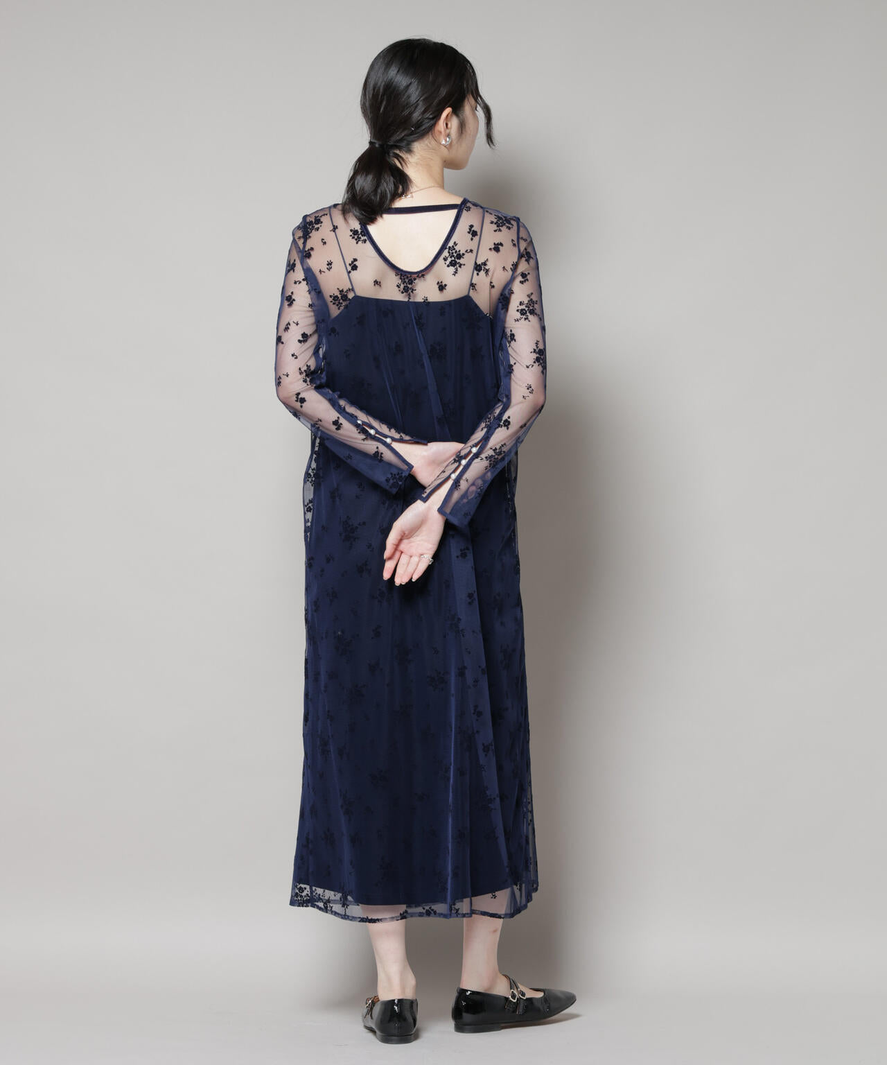 kaene/フロッキーベロア2wayドレス 6715219049