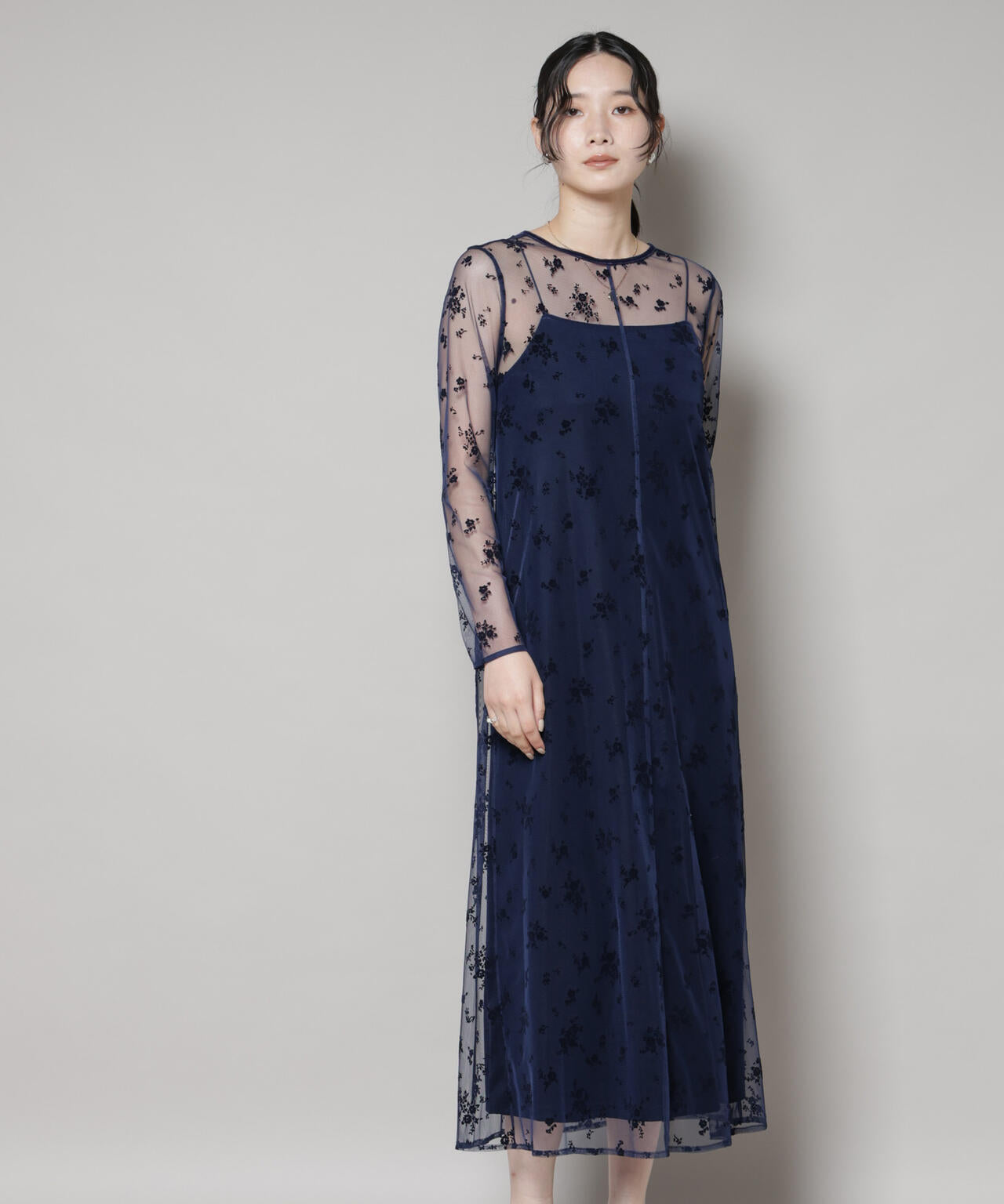 kaene/フロッキーベロア2wayドレス 6715219049