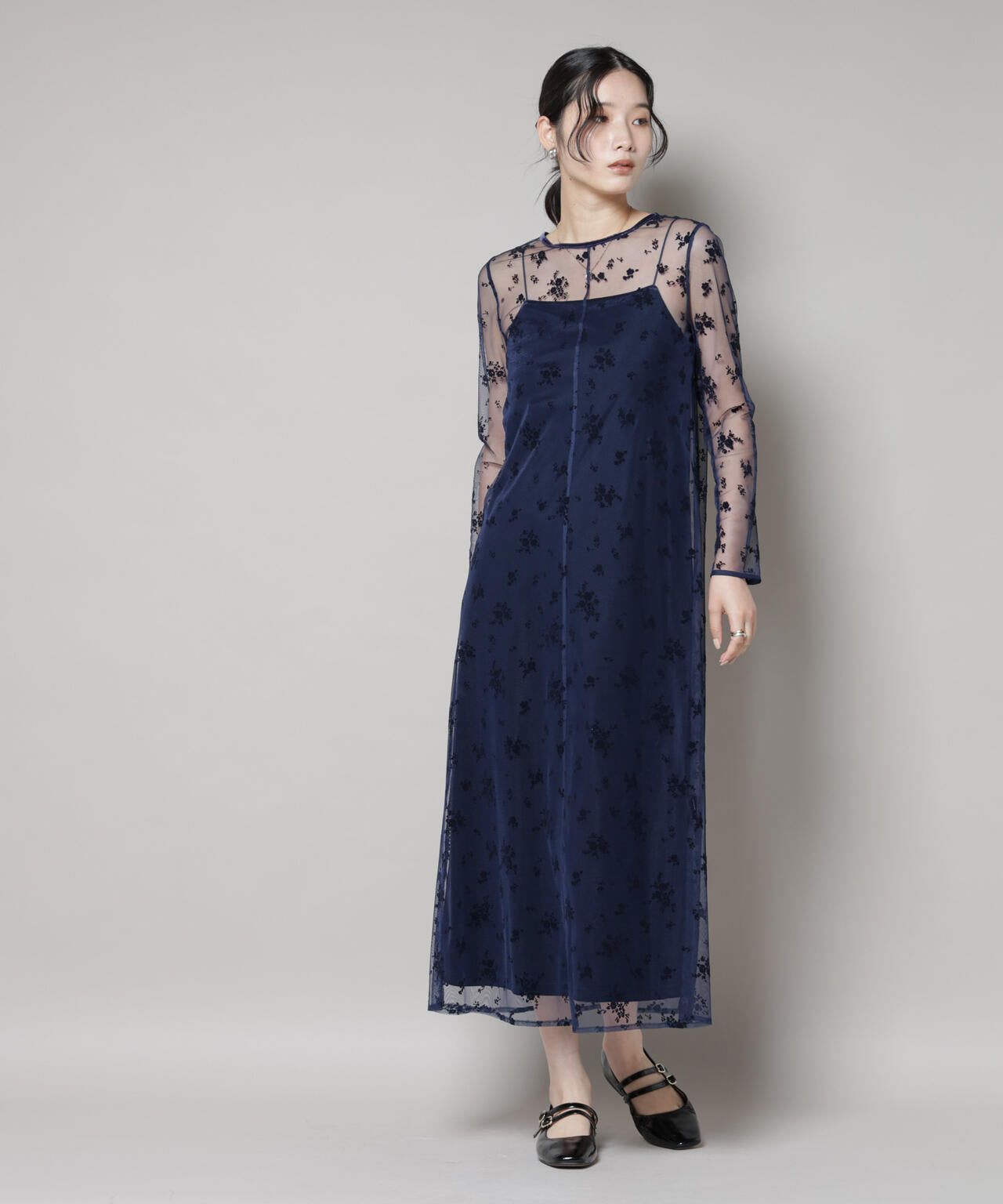 kaene/フロッキーベロア2wayドレス 6715219049