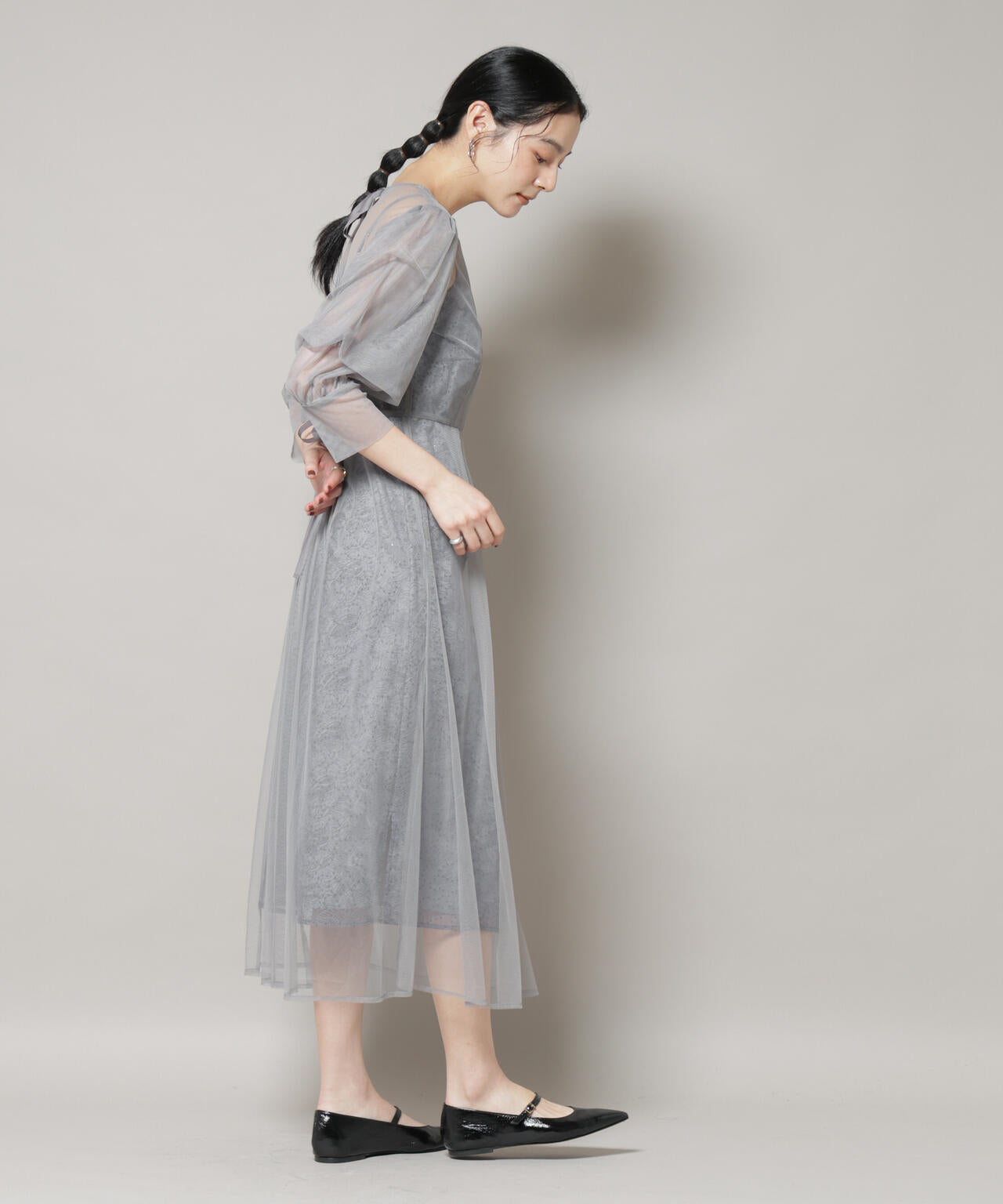 kaene/シアーエプロンレースキャミドレス 6715219051