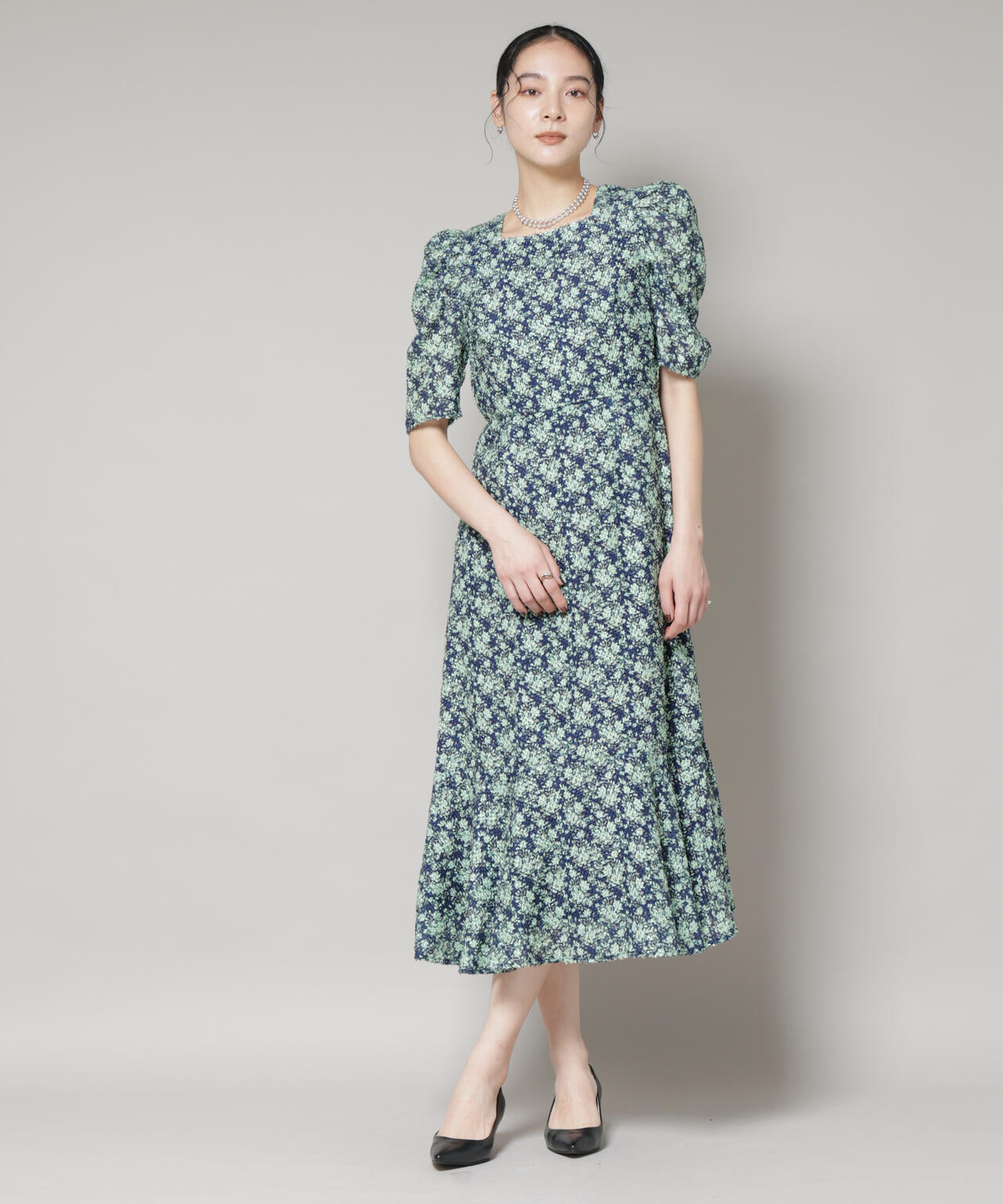 troisieme chaco/CUT JACQUARD PRINT ワンピース 6715219057