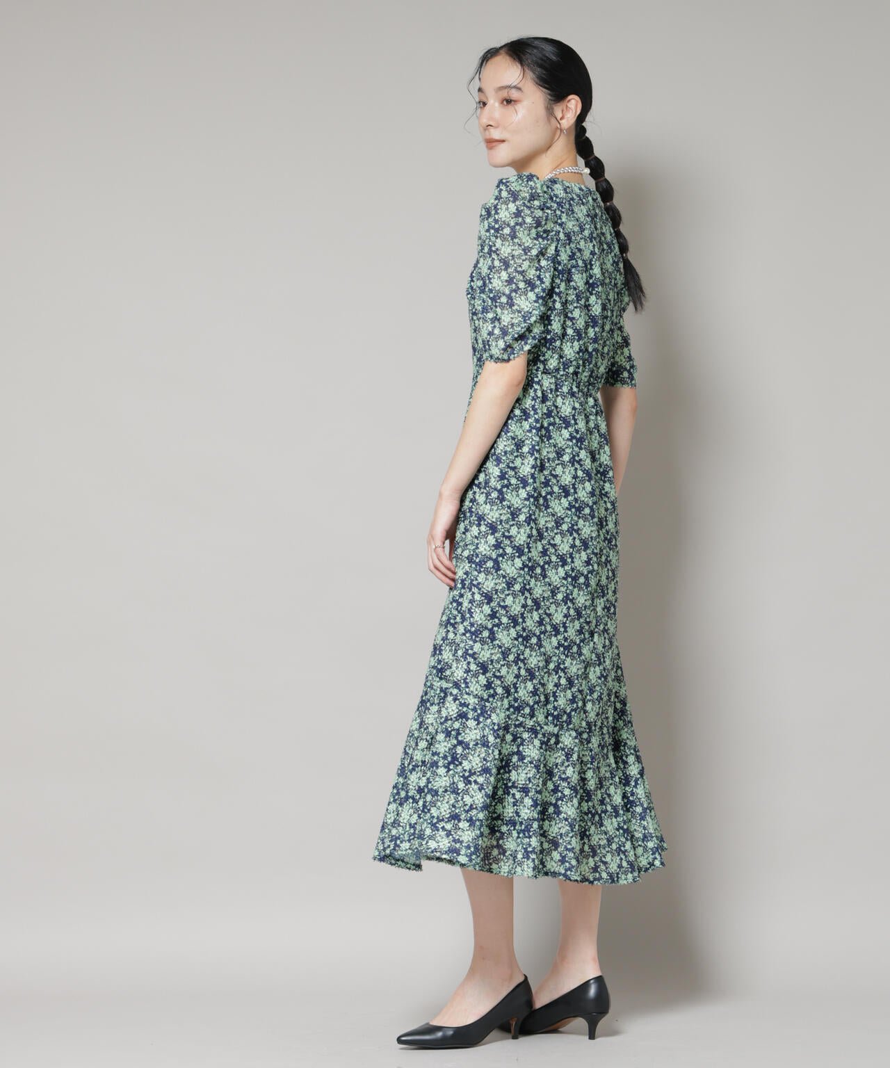 troisieme chaco/CUT JACQUARD PRINT ワンピース 6715219057