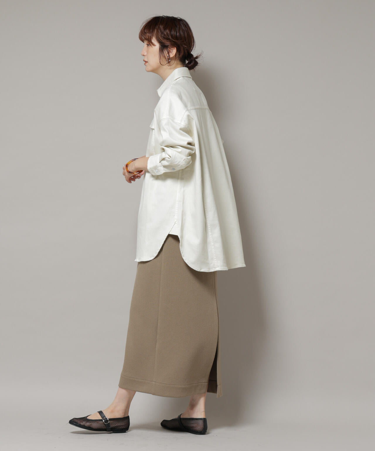 Healthy DENIM/Almond ビッグシャツ 6715220023