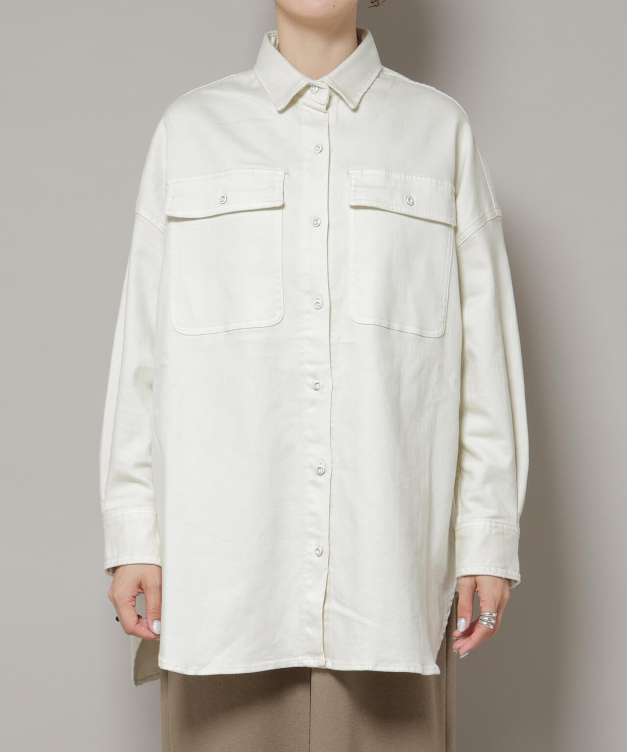 Healthy DENIM/Almond ビッグシャツ 6715220023