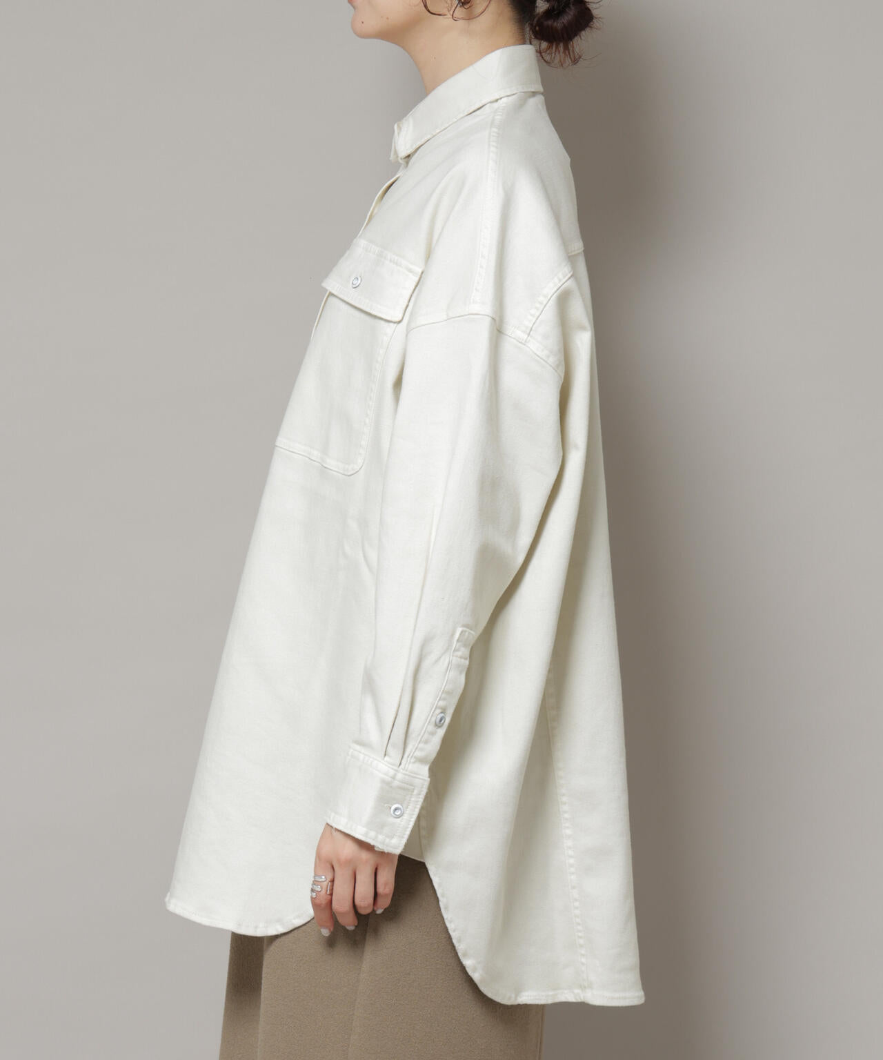 Healthy DENIM/Almond ビッグシャツ 6715220023