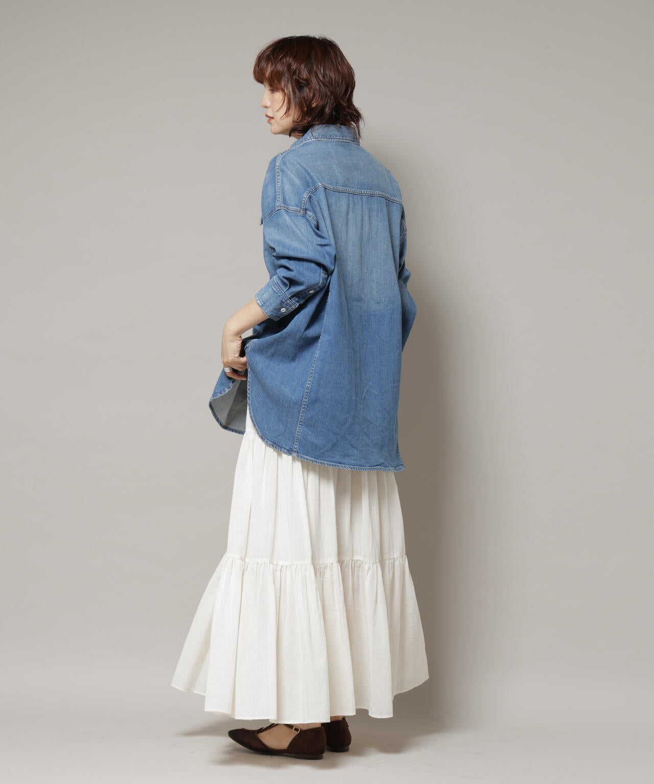 Healthy DENIM/Almond デニム ビッグシャツ 6715220024