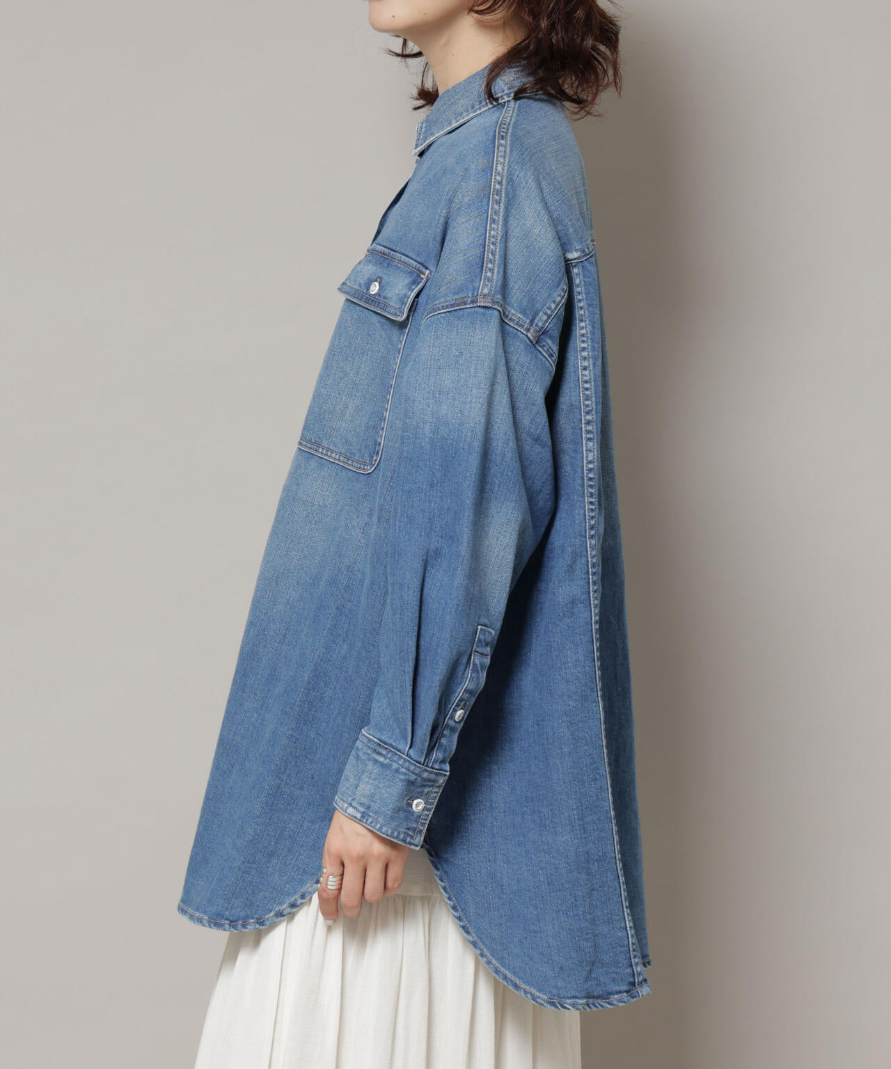 Healthy DENIM/Almond デニム ビッグシャツ 6715220024
