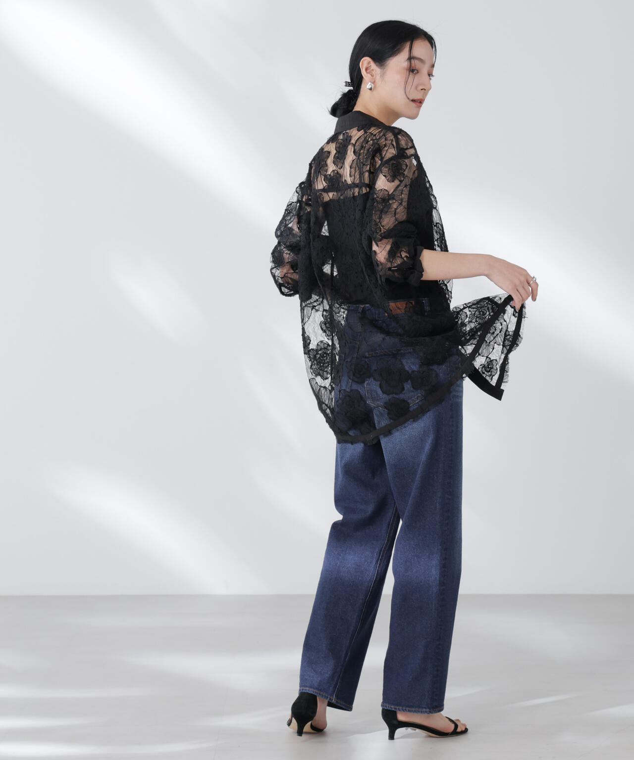 BAUM UND PFERDGARTEN/Flower Lace シャツ 6715220025