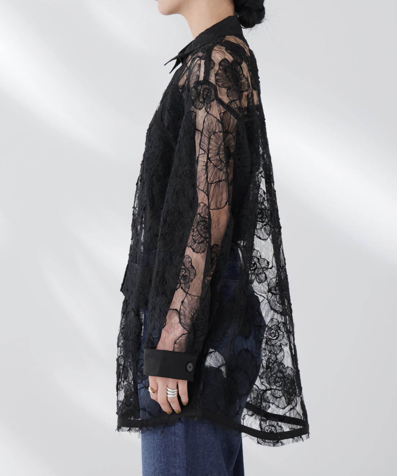 BAUM UND PFERDGARTEN/Flower Lace シャツ 6715220025