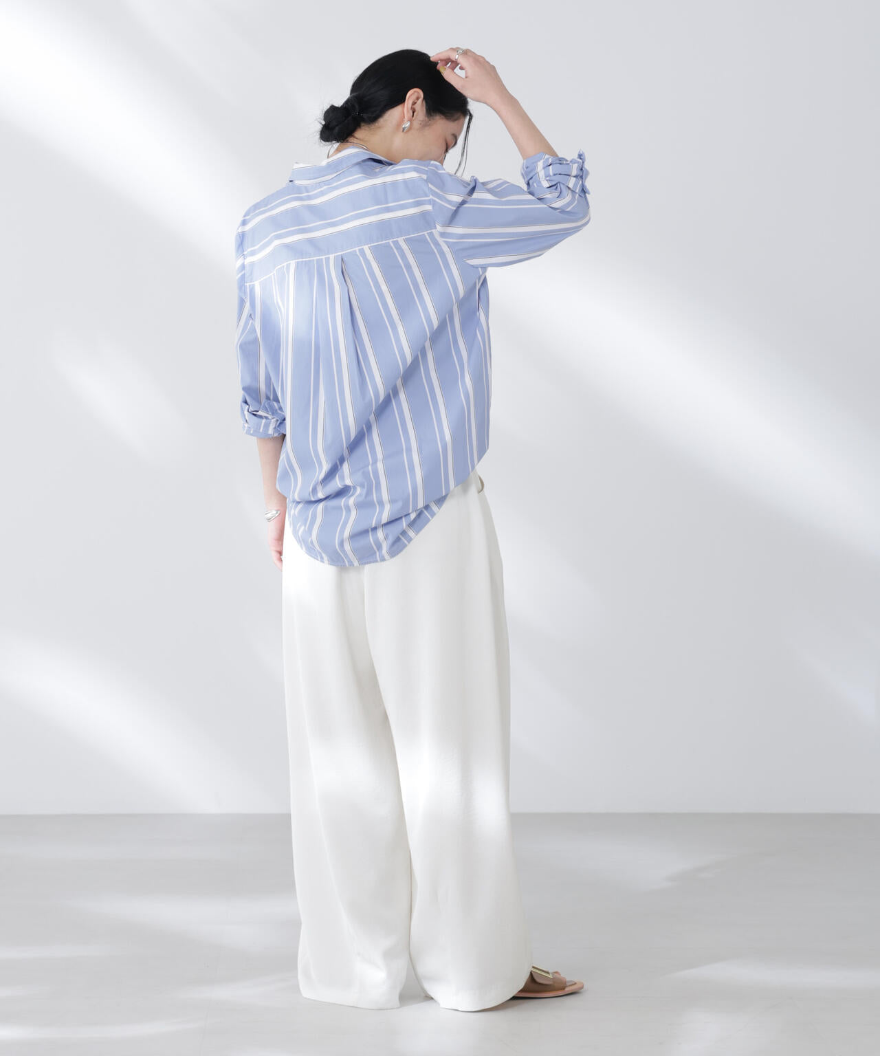 BAUM UND PFERDGARTEN/Striped Cotton シャツ 6715220026