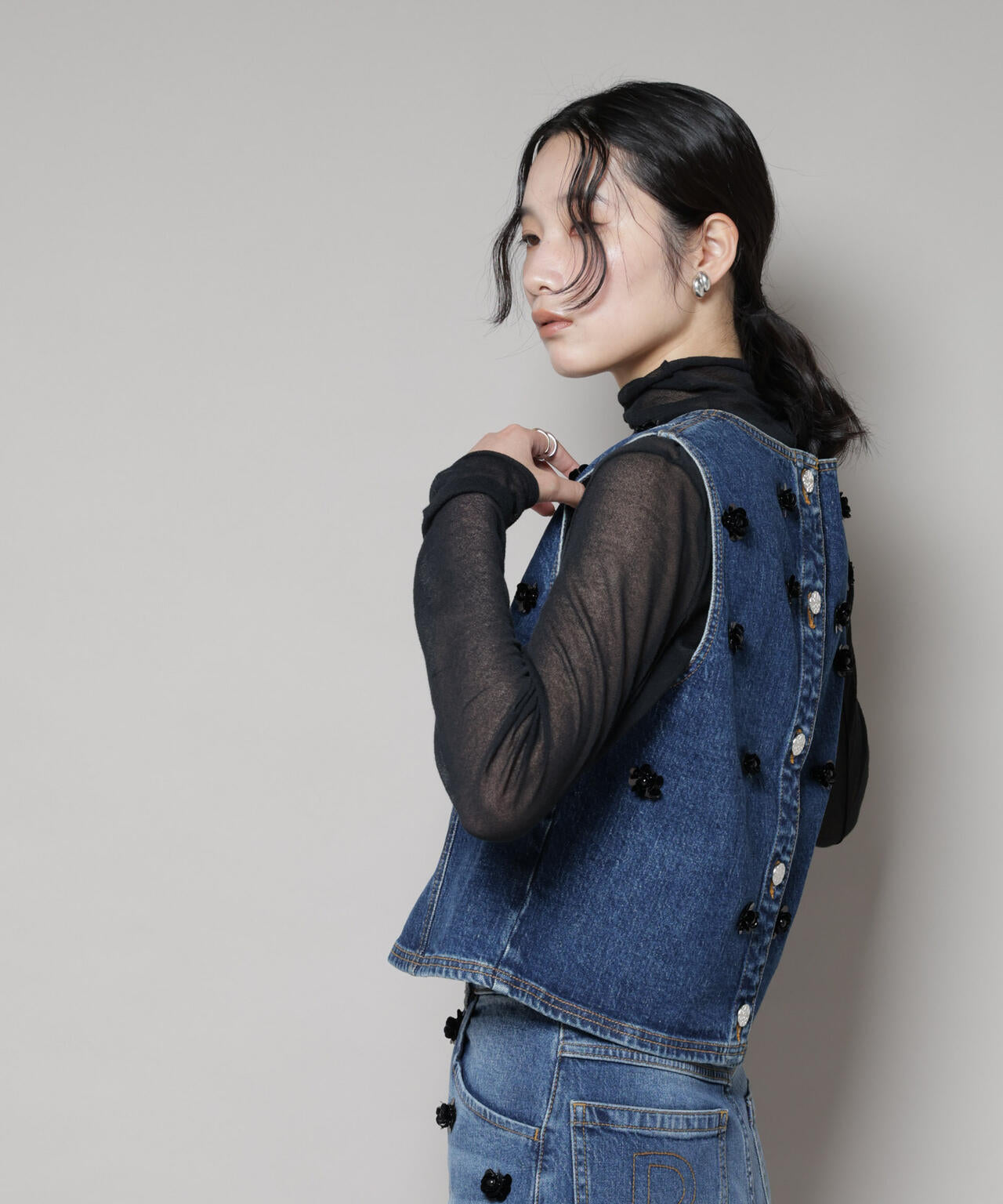 BAUM UND PFERDGARTEN/Fancy Denim ノースリーブ(セットアップ可) 6715221003