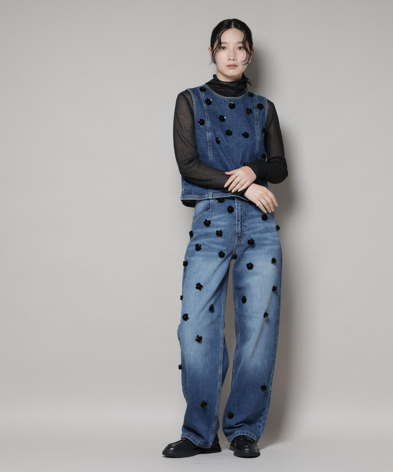 BAUM UND PFERDGARTEN/Fancy Denim ノースリーブ(セットアップ可) 6715221003