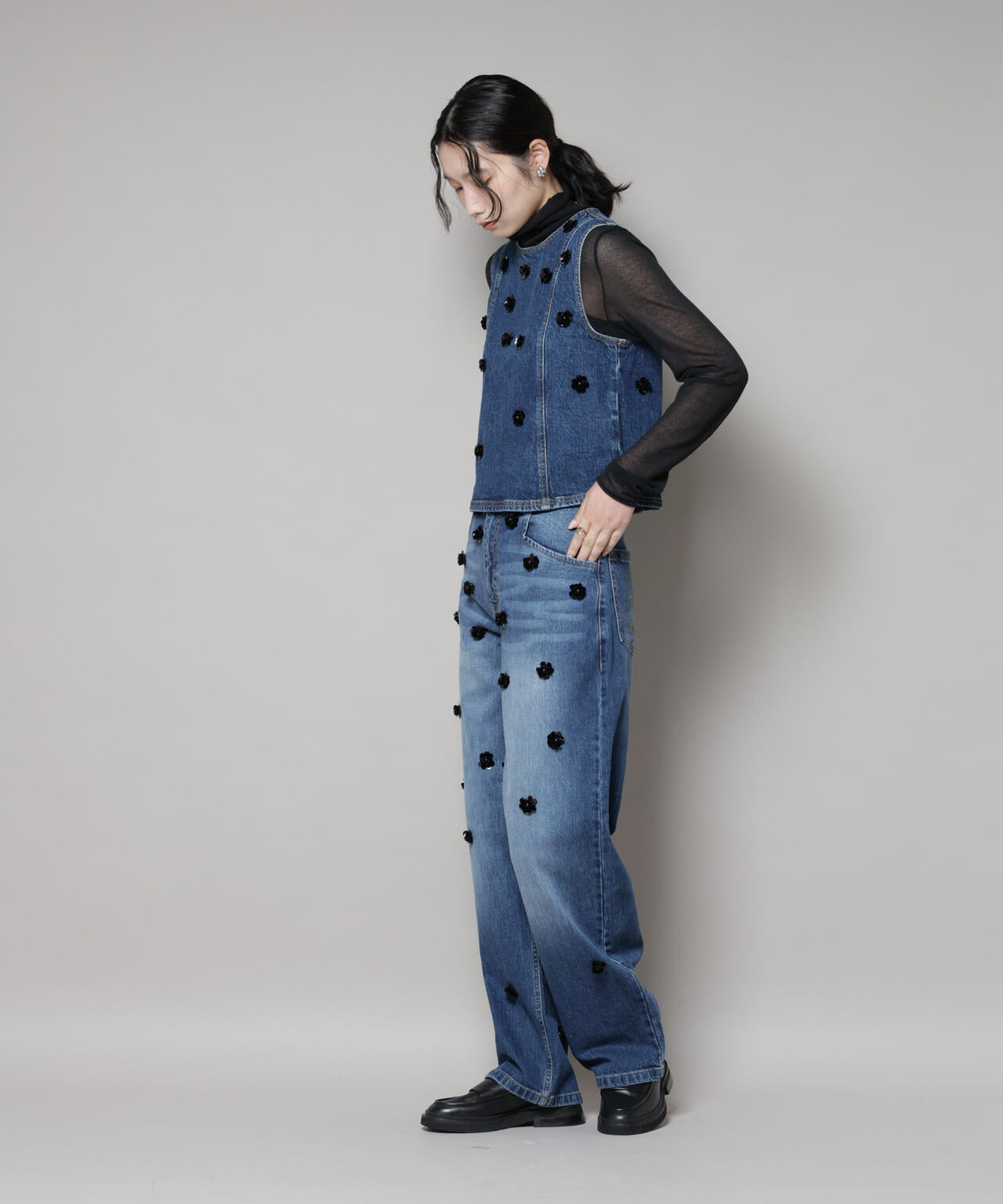 BAUM UND PFERDGARTEN/Fancy Denim ノースリーブ(セットアップ可) 6715221003