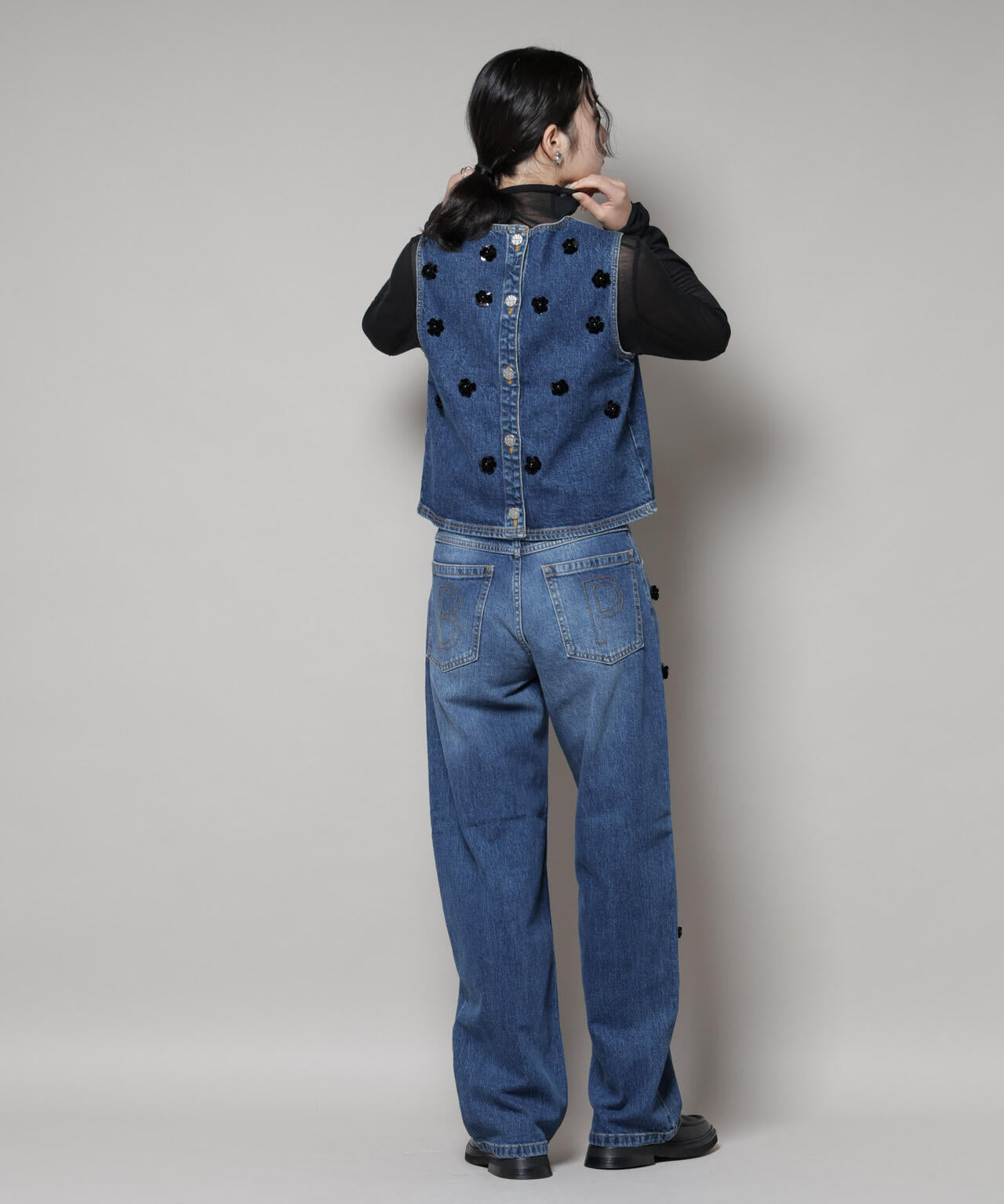 BAUM UND PFERDGARTEN/Fancy Denim ノースリーブ(セットアップ可) 6715221003