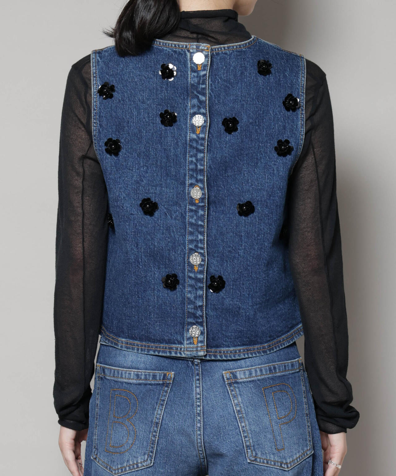 BAUM UND PFERDGARTEN/Fancy Denim ノースリーブ(セットアップ可) 6715221003